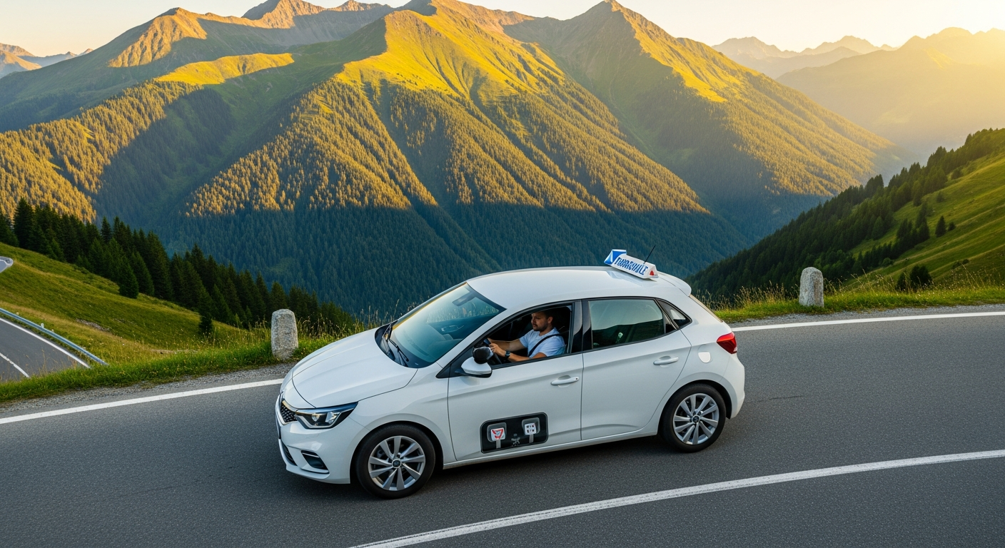 Fahrschule Seliner - Fahrstunde in den Schweizer Bergen